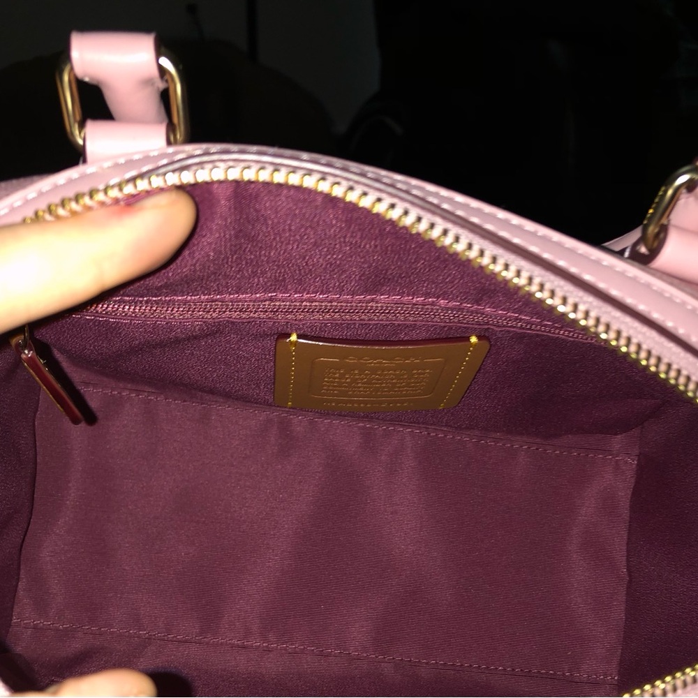 Coach Pink Signature Satchel with Glitter Cherry Charm - Picture 12 of 12